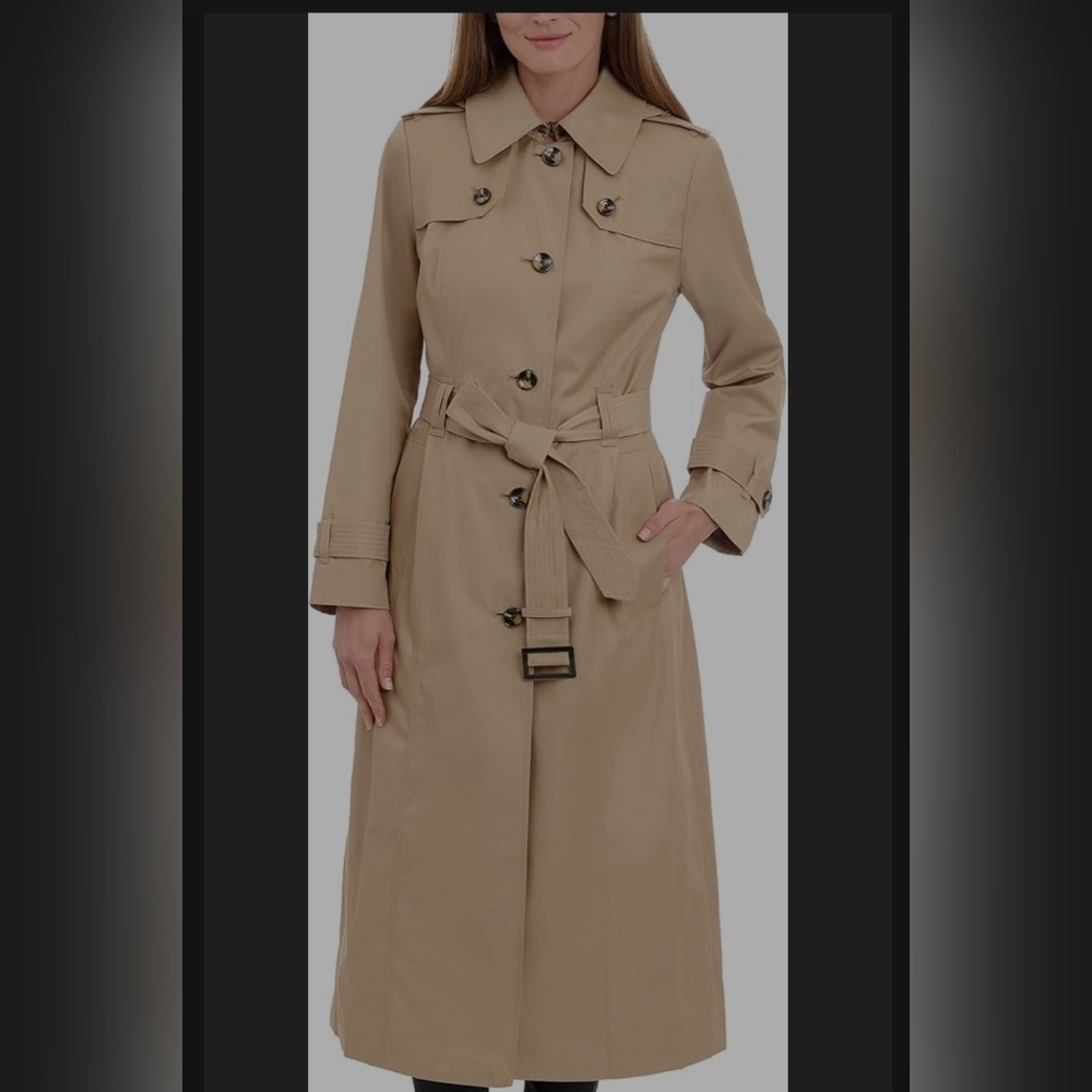 New London Fog single breasted long trenchcoat